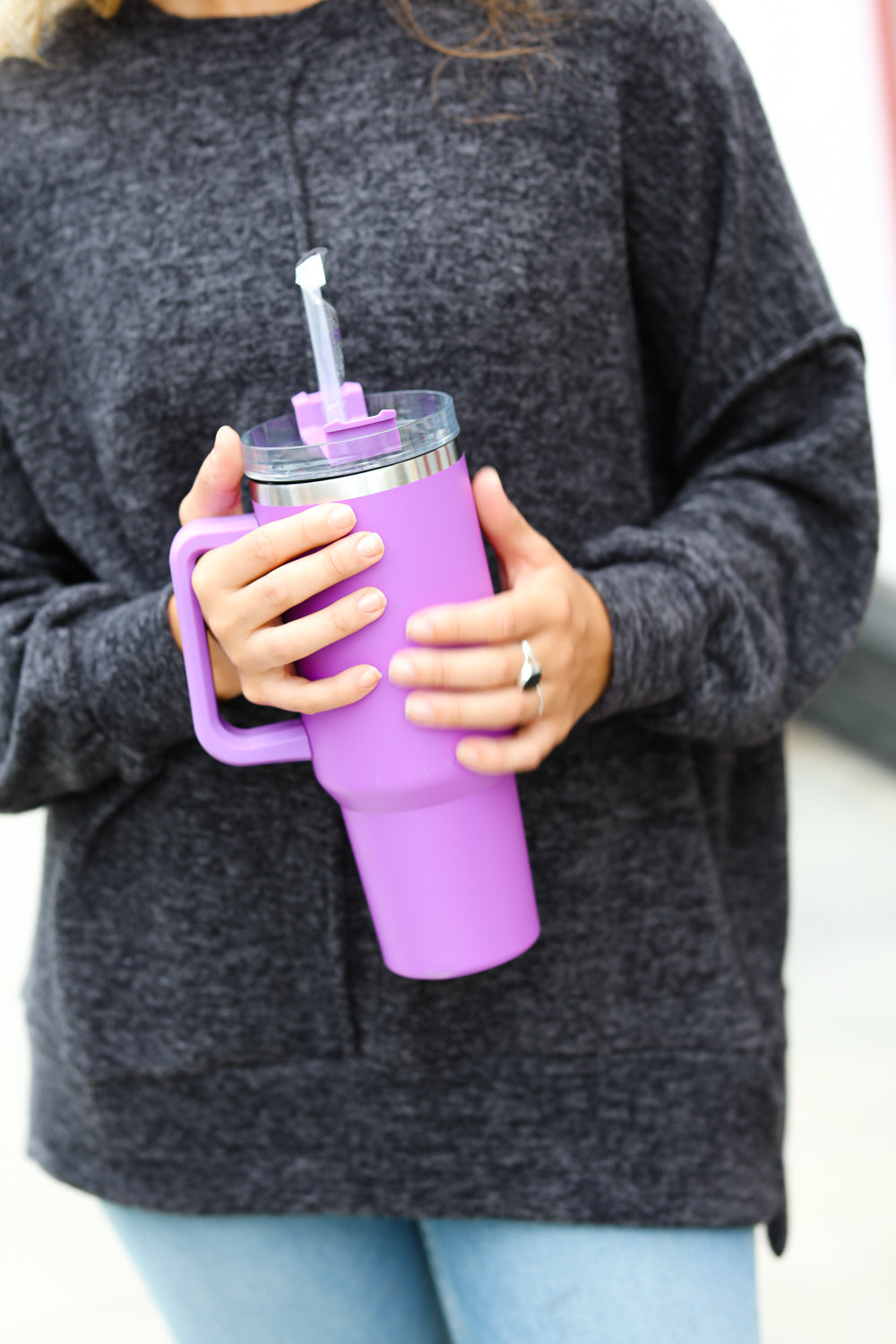 Purple Insulated 38oz. Tumbler with Straw – Lavender Latte Boutique