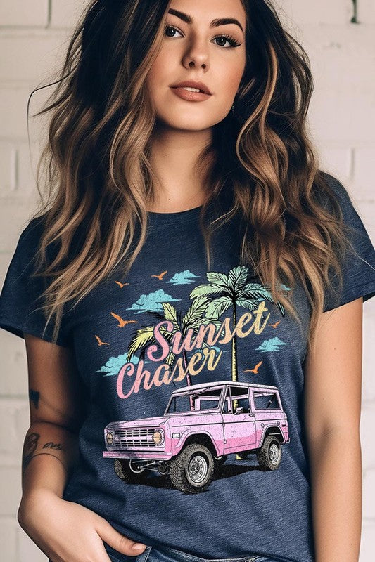 Sunset Chaser Bronco Graphic T Shirt