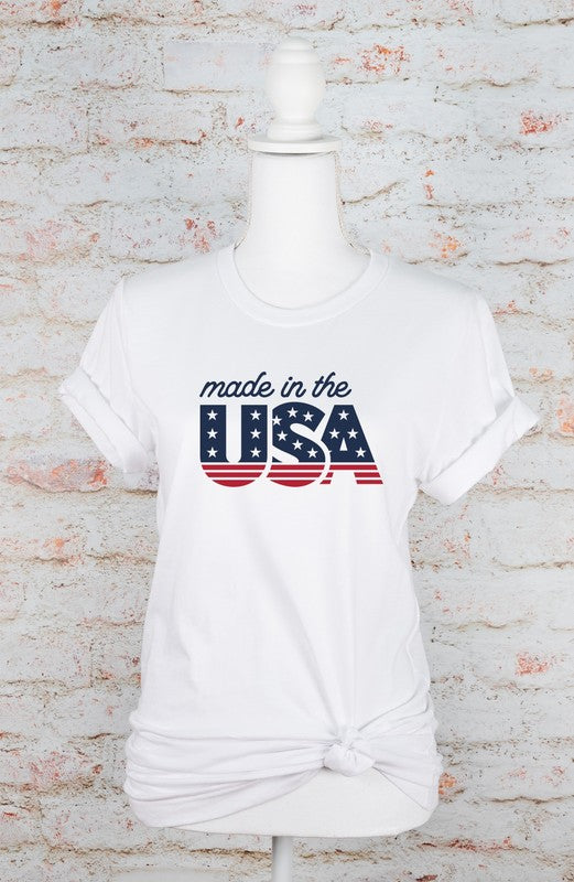 Plus Made In The USA Crew Neck Graphic Tee