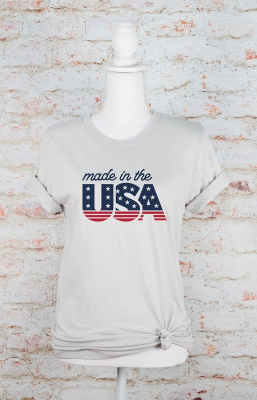 Plus Made In The USA Crew Neck Graphic Tee