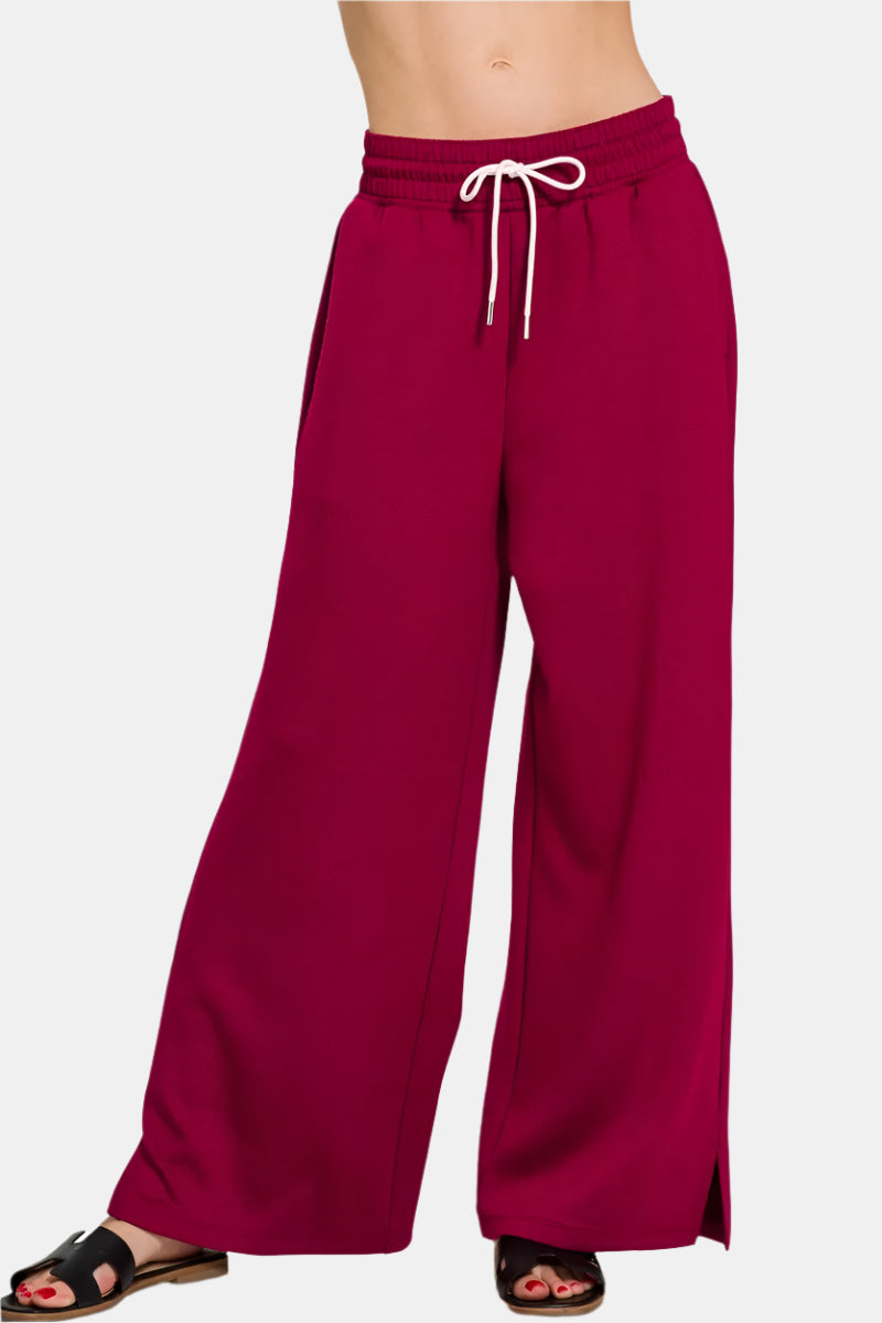 Cabernet Scuba Drawstring Pants