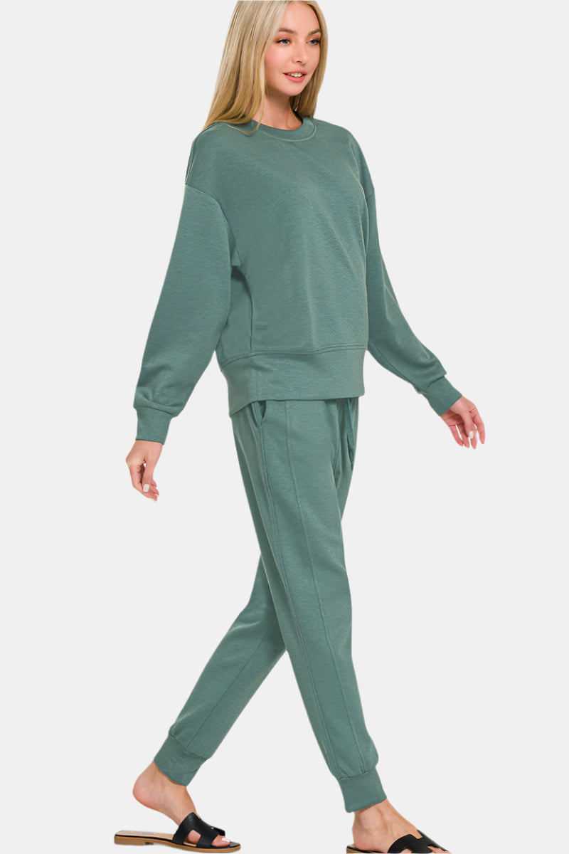 Ash Jade Scuba Crewneck Pullover & Joggers Set