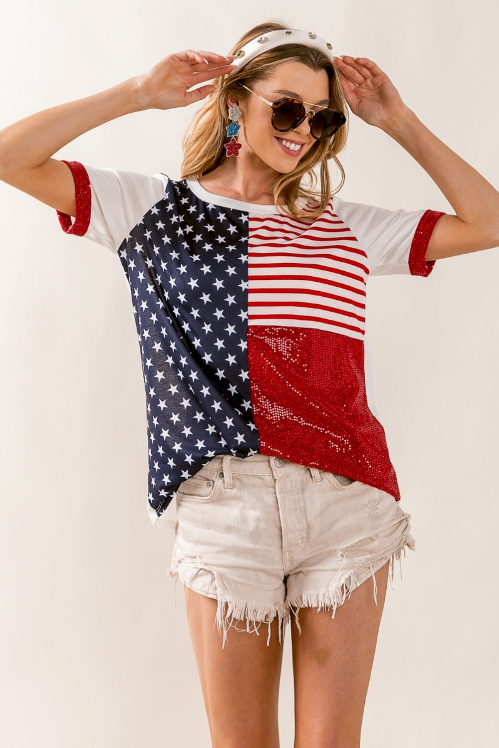 Stars & Stripes Sequin T-Shirt
