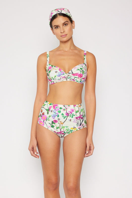 Take A Dip Floral Twist High-Rise Bikini Set
