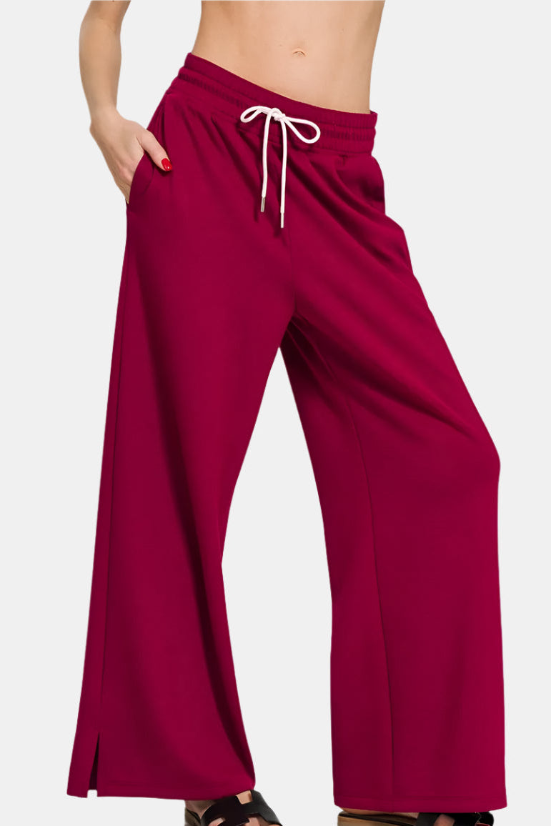 Cabernet Scuba Drawstring Pants