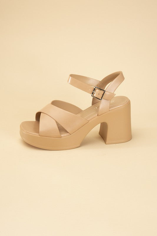 TOUCH Crisscross Sandal Heels