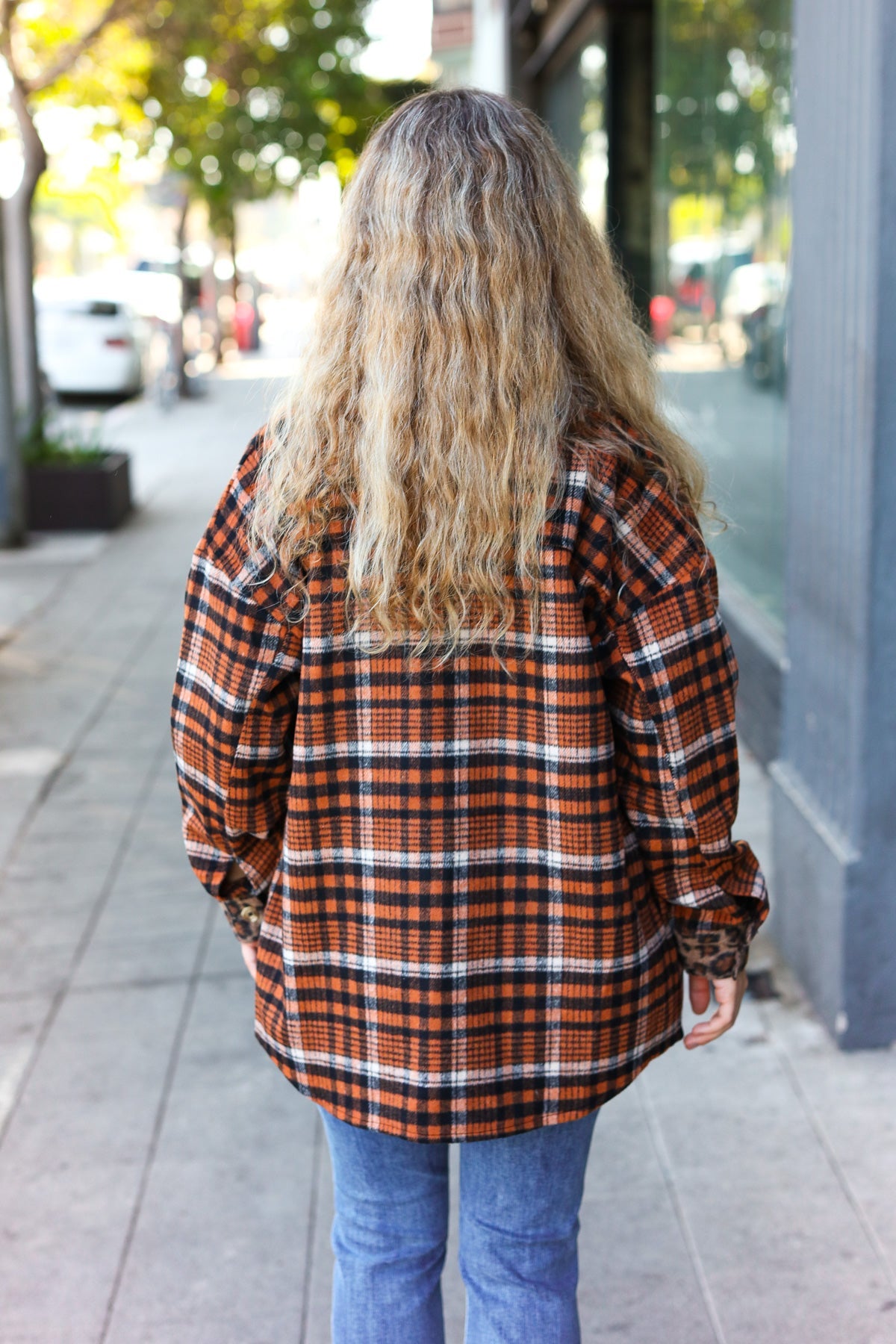 Rust Plaid & Animal Shacket