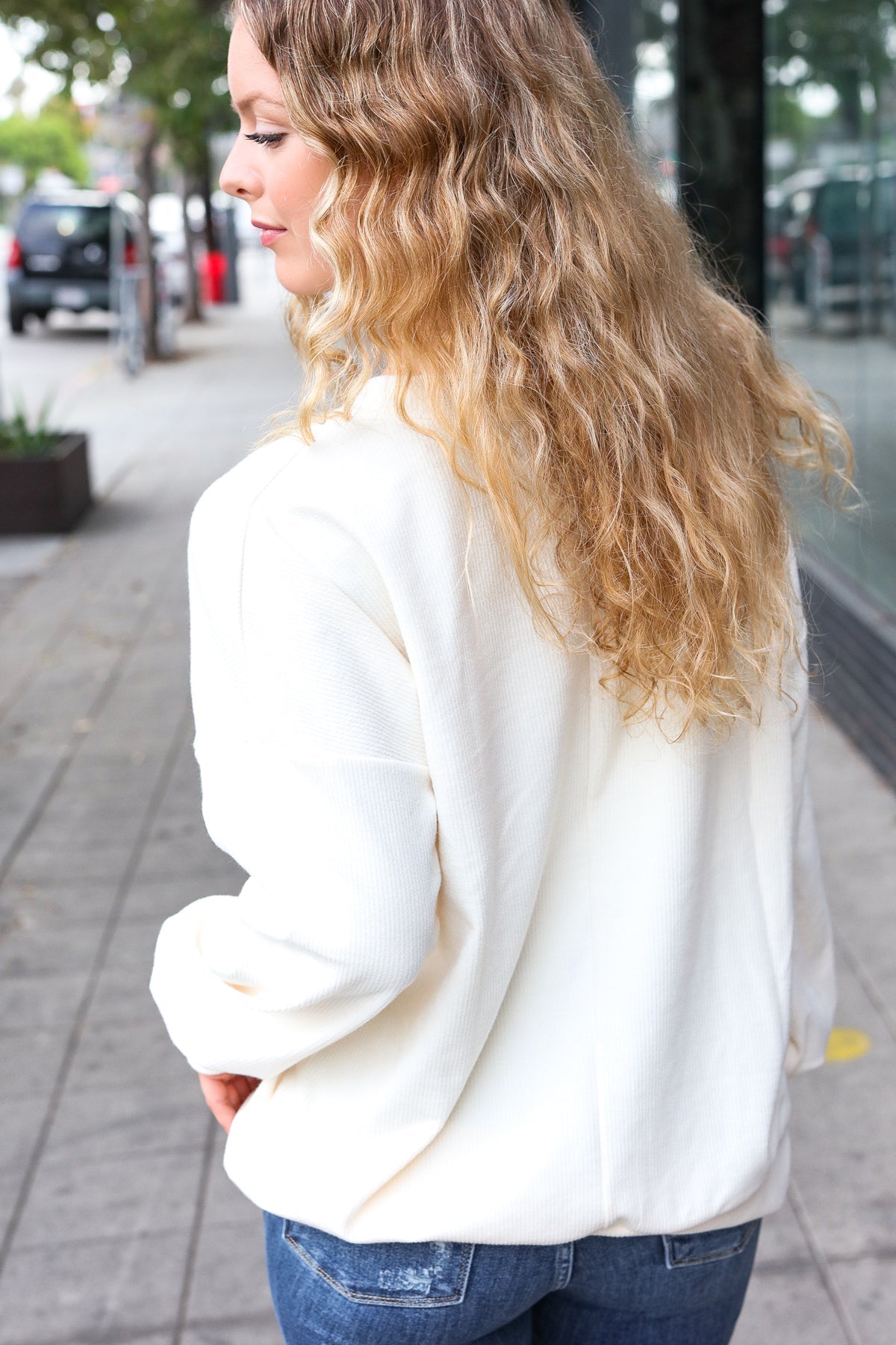 Ivory Embroidered Pumpkin Knit Sweater