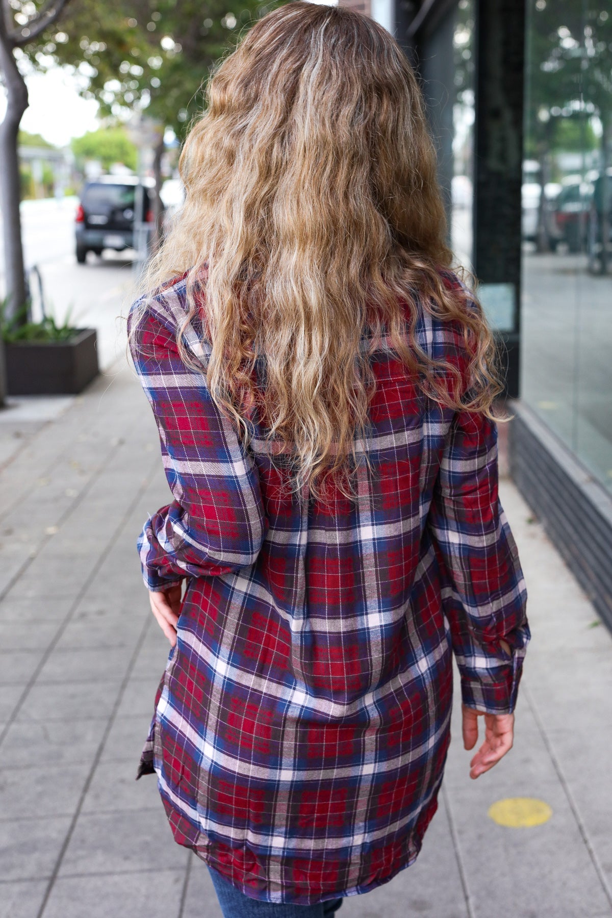 Cabernet Plaid Long Sleeve Shirt