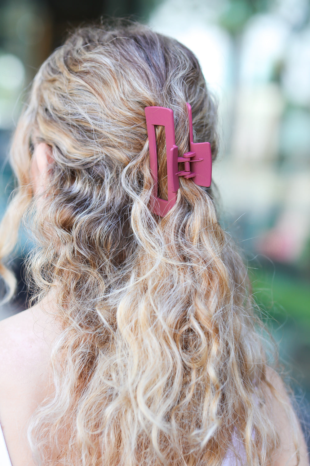 Burgundy Classic Big Hair Claw