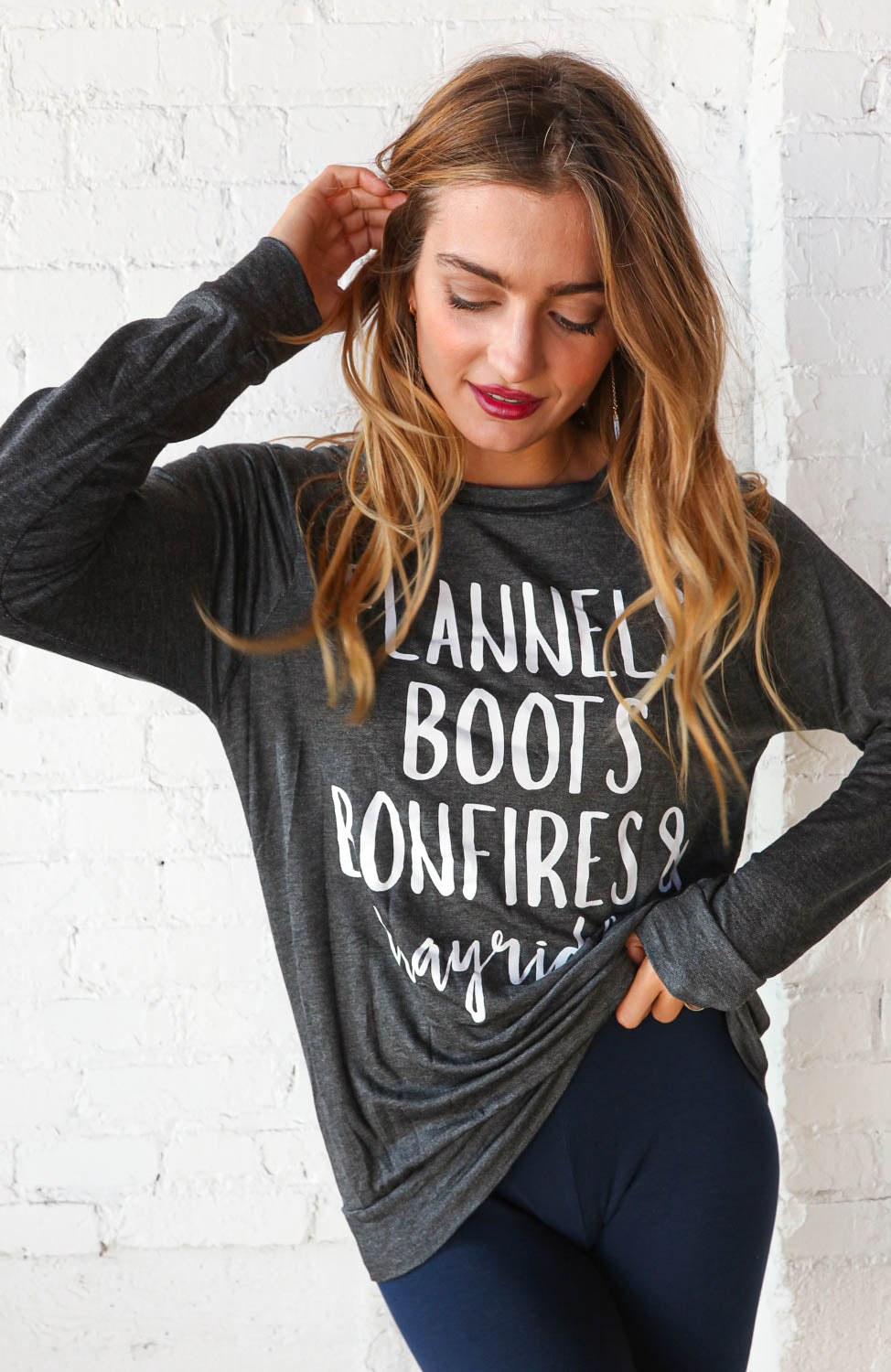Flannel Boots Bonfires Graphic Tee