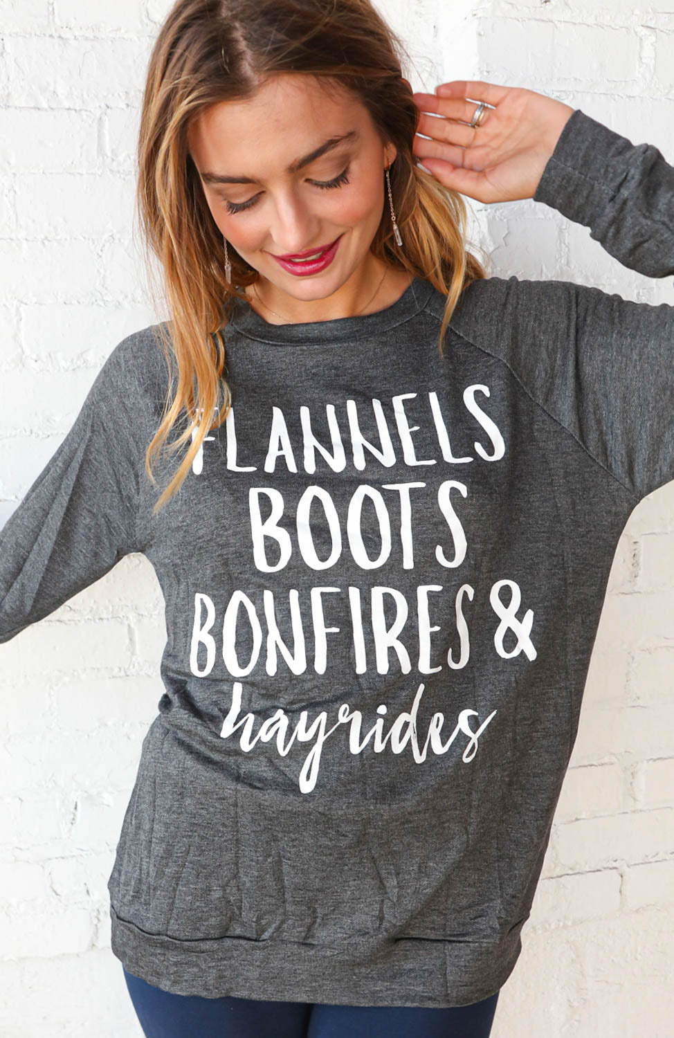 Flannel Boots Bonfires Graphic Tee