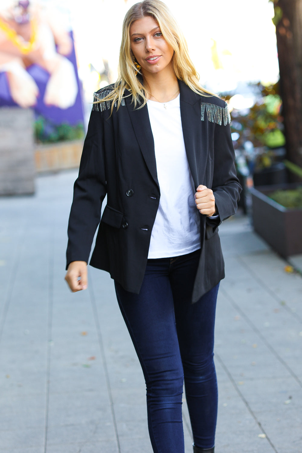 Tassel blazer clearance