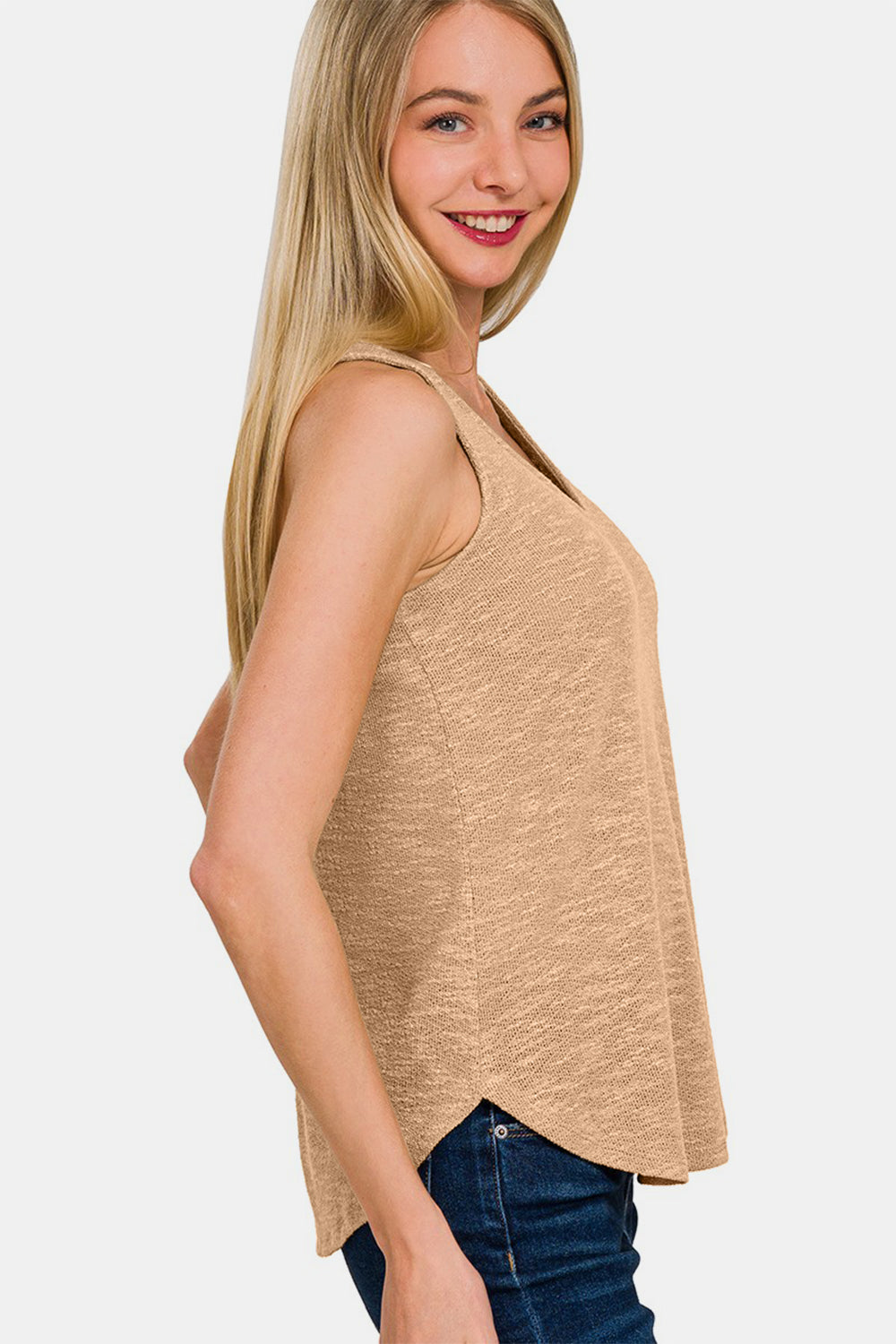 V Neck Sleeveless Cami Top