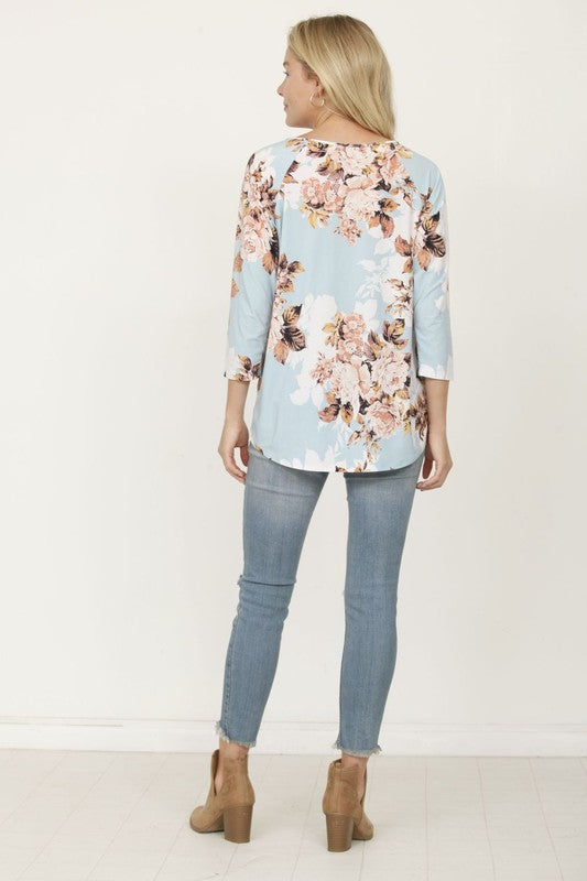 Floral Side Knot Tunic