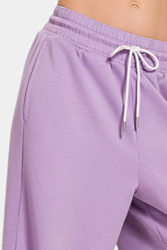Lavender Scuba Drawstring Pants