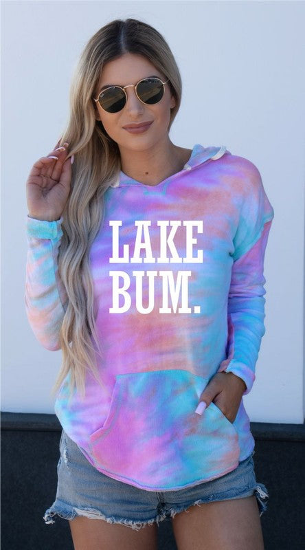 Lake Bum Tie Dye Light Weight Hoodie