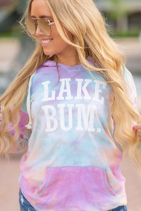 Lake Bum Tie Dye Light Weight Hoodie