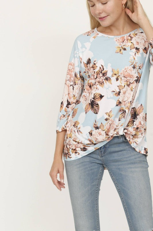 Floral Side Knot Tunic