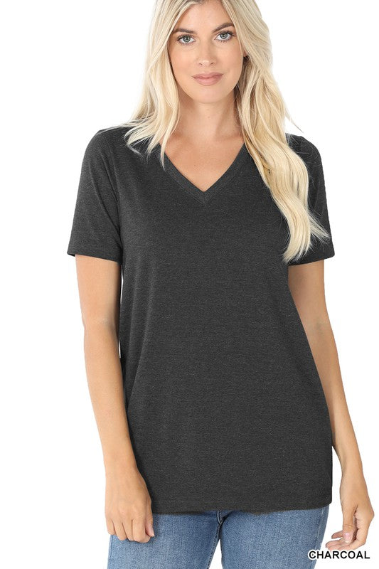 Cotton V-Neck Short Sleeve T-Shirt