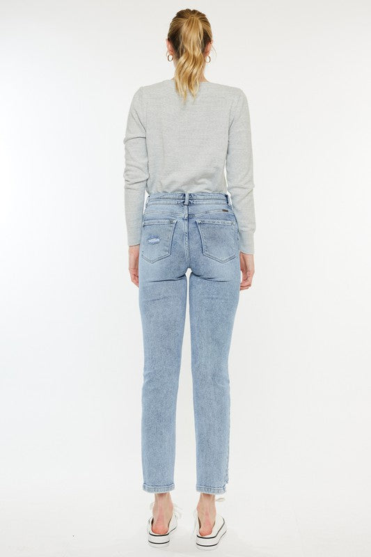 High Rise Slim Straight Jeans