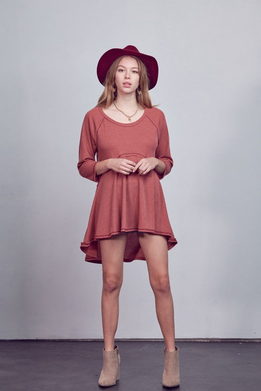 Thermal Hi Low Babydoll Tunic