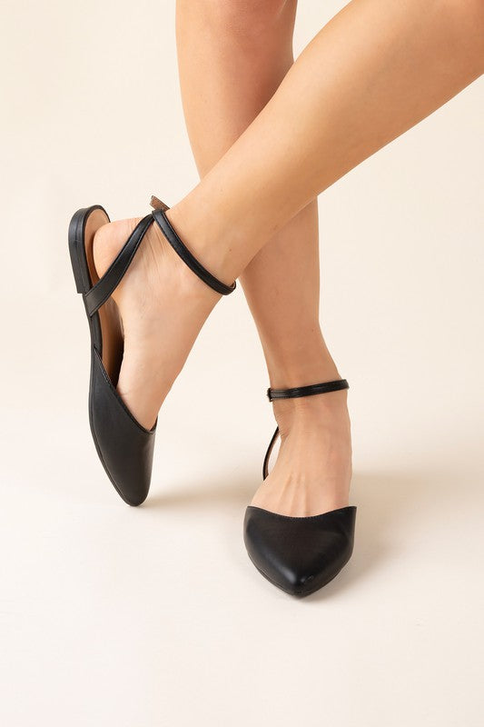 LINDEN Ankle Strap Flats