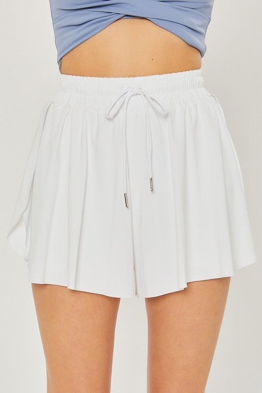 Active Pleated Drawstring Shorts