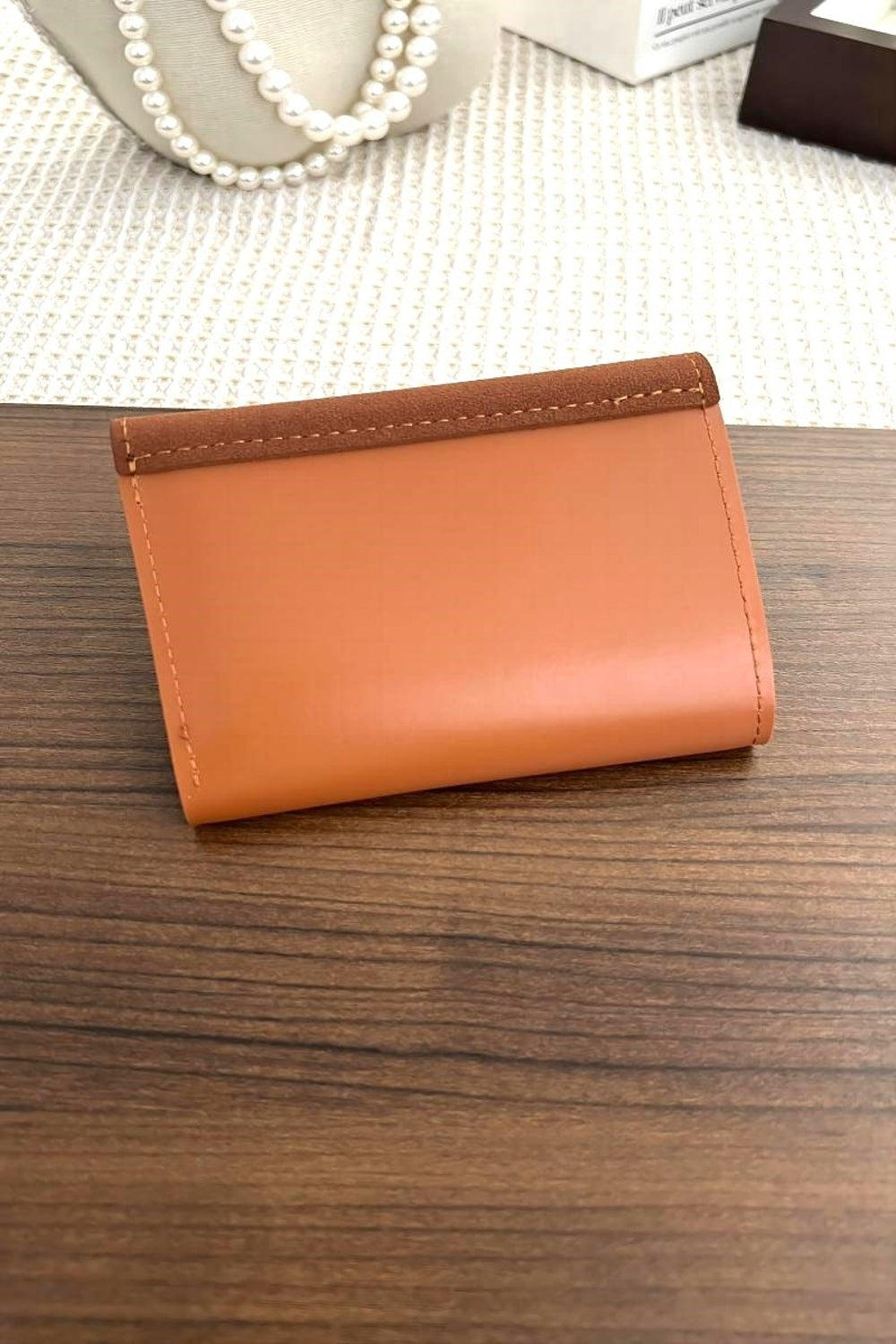 Vegan Leather Compact Trifold Wallet