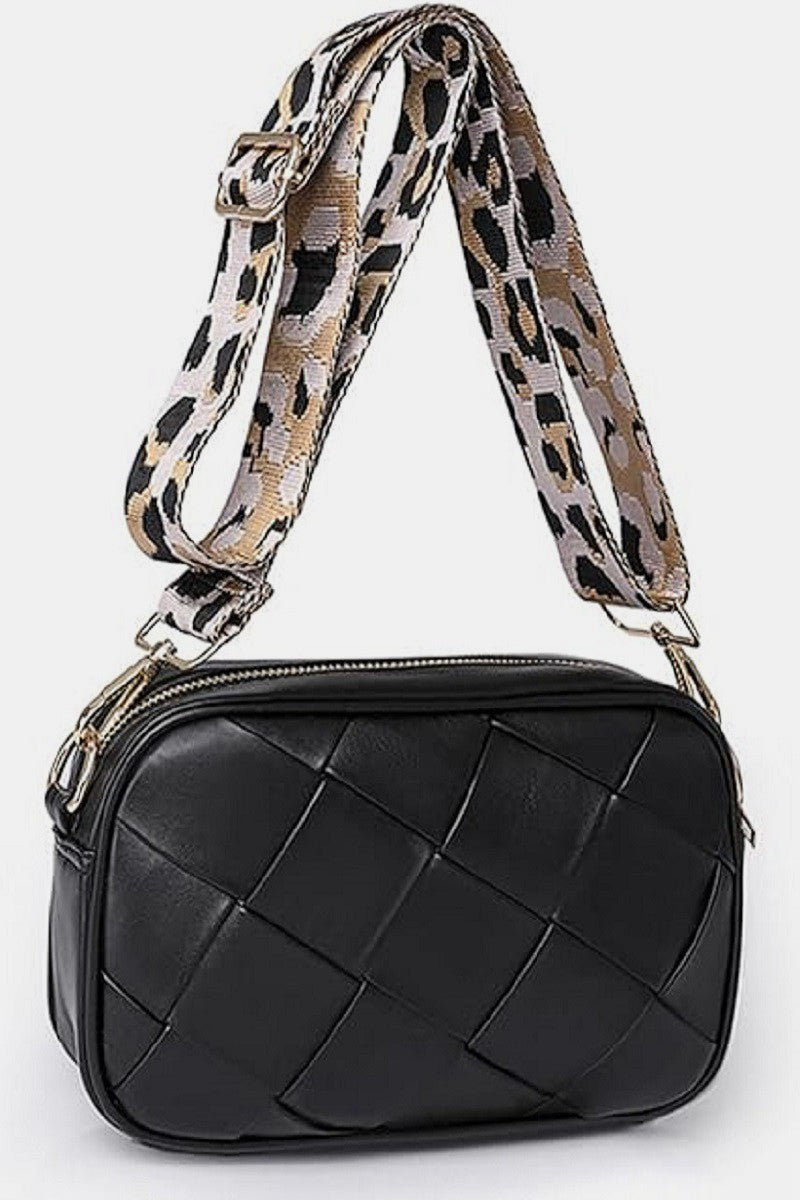 Leopard Strap Crossbody Shoulder Bag