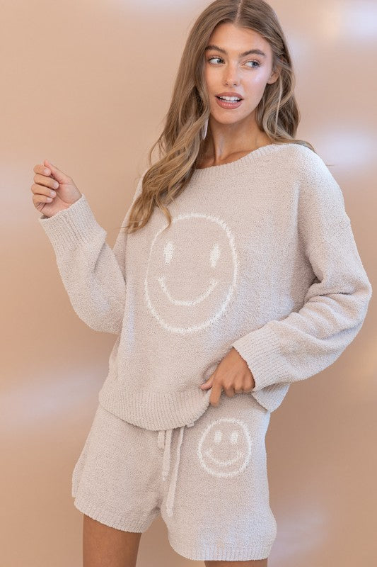 Smile Cloud Soft Top with Shorts Set