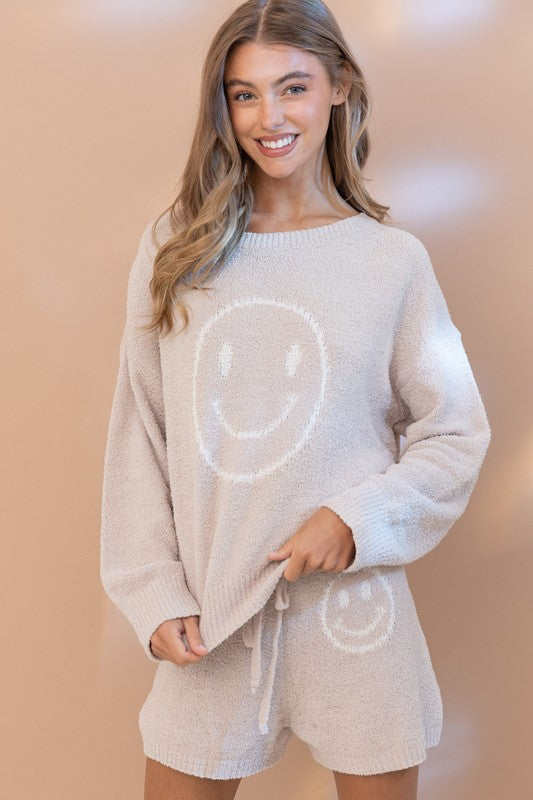 Smile Cloud Soft Top with Shorts Set