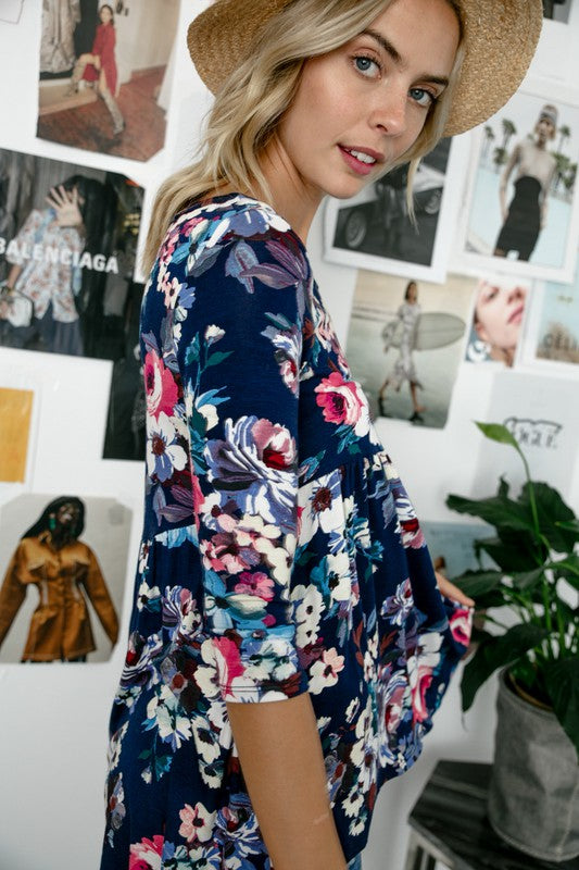 Floral Babydoll Top