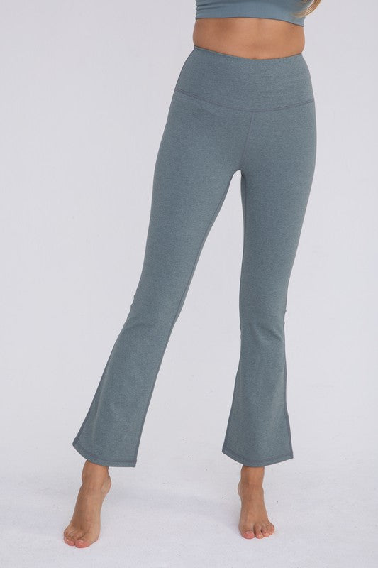 Flare Swoop Back High-Waisted Leggings