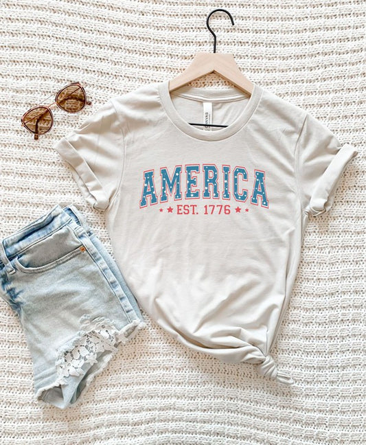 AMERICA 1776 July 4th Graphic Tee