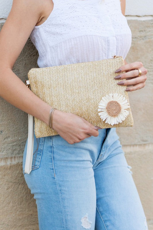 Daisy Wristlet Clutch