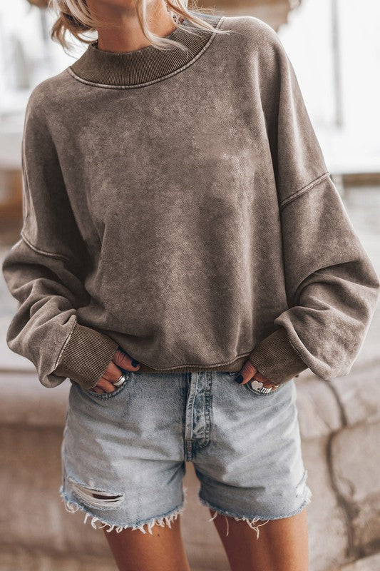Mineral Washed Sweatshirt Pullover