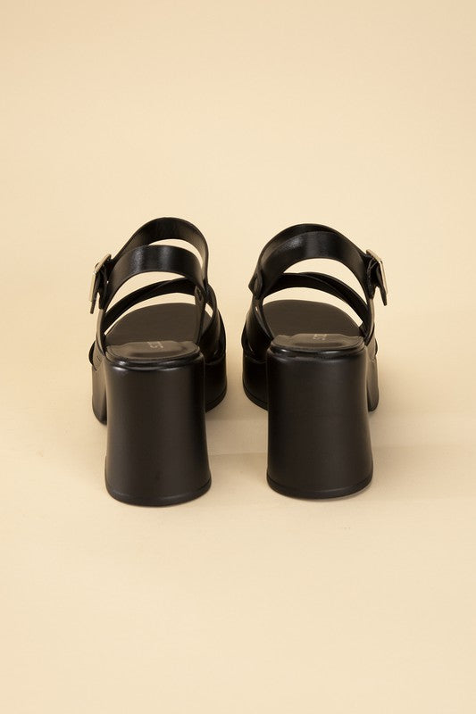 TOUCH Crisscross Sandal Heels