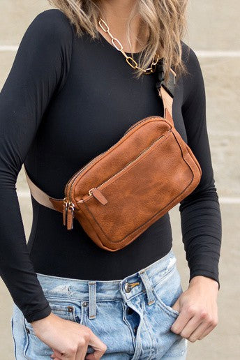 Presly Vegan Leather Everywhere Sling Belt Bag