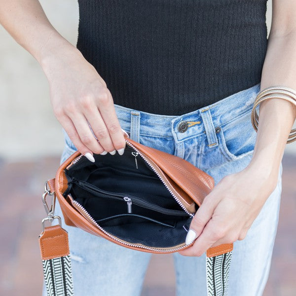 Aria Genuine Leather Compact Crossbody