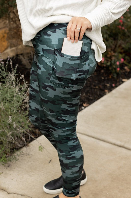 Camo Leggings with Pockets