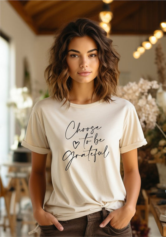 Plus Choose to be Grateful Graphic Tee