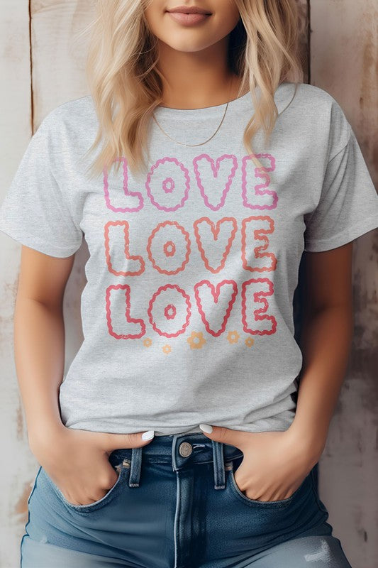 Love Love Love, Valentine Graphic Tee