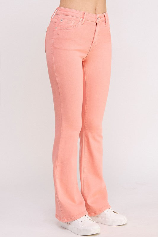 Plus Color Mid Rise Slim Bootcut with Stretch