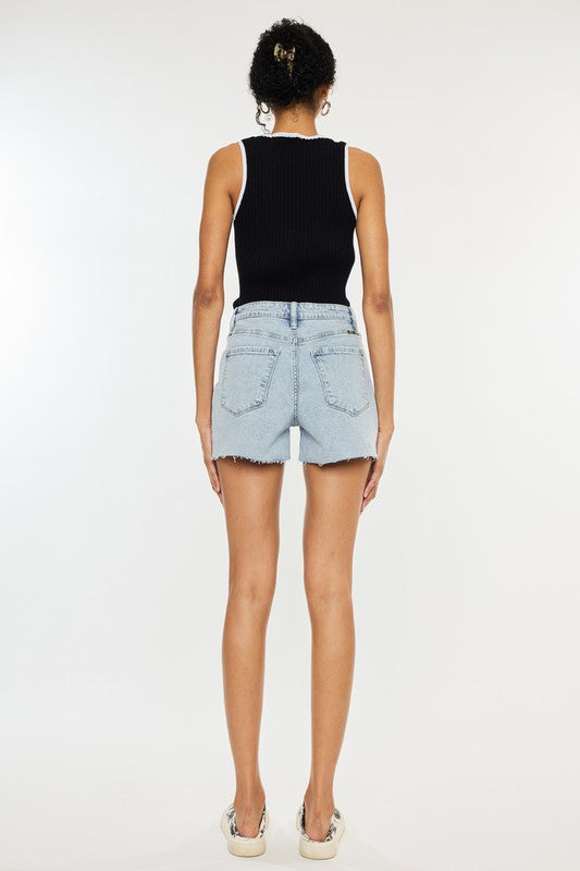High Rise Crossover Waistband Shorts