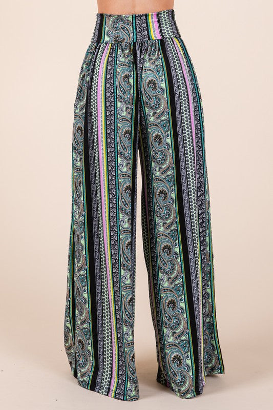 Boho Print Halter Top & Pants Set