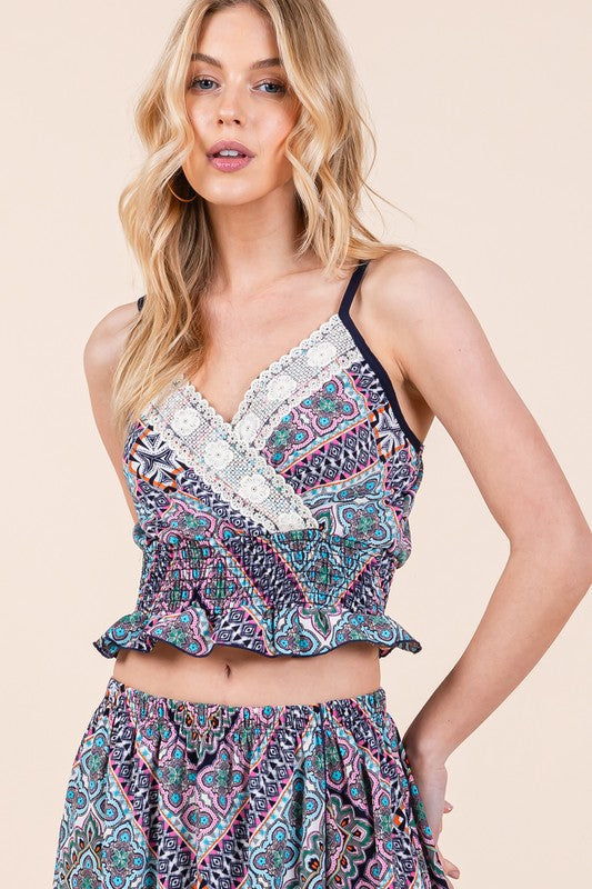 Tribal Print Cami & Skirt Set