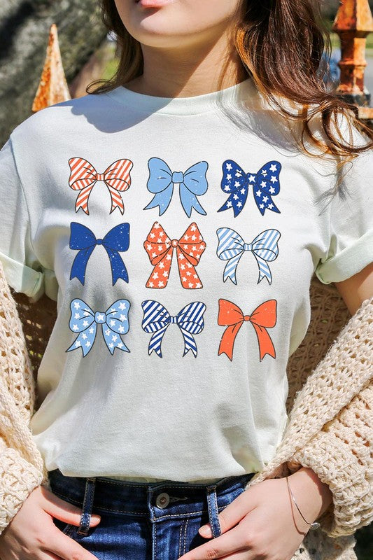 Bows Ribbons Fourth Of July Graphic T Shirt