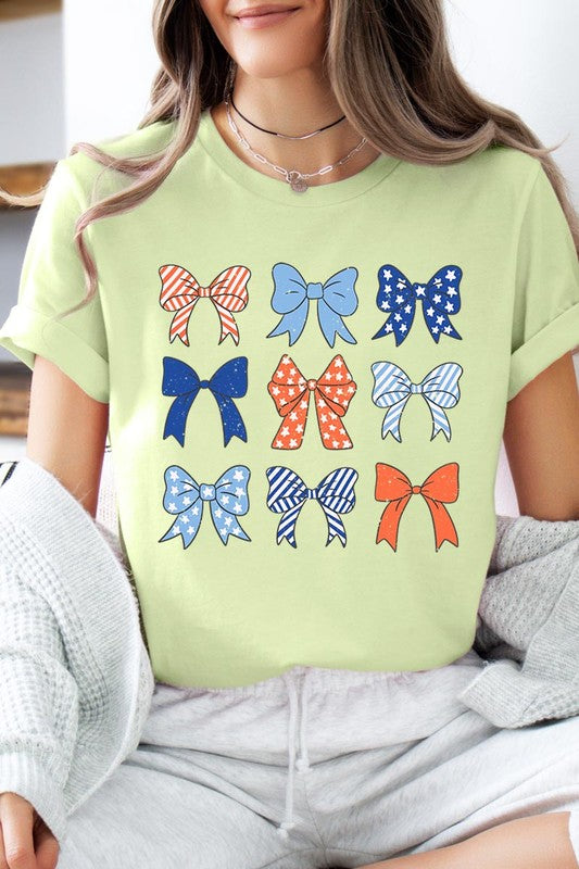Bows Ribbons Fourth Of July Graphic T Shirt
