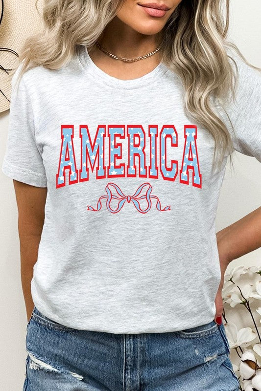 America Ribbon Graphic T Shirt